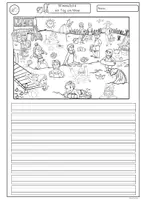Vorschau - Arbeitsblätter - Sommer Wimmelbild Schreiben zu Bilder ein Tag am Strand. 2.Klasse, 3.Klasse, 4.Klasse - Seite 3
