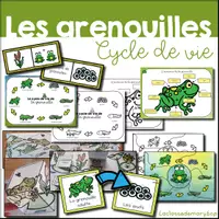Aperçu - Feuilles d'exercices - Le cycle de vie de la grenouille - Page de couverture