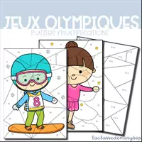 Aperçu - Jeux - Puzzles multiplications - Jeux Olympiques - Page de couverture