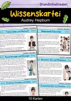 Vorschau - Bildkarten - Audrey Hepburn - Wissenskartei - Berühmte Persönlichkeiten - Deckblatt