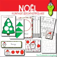 Aperçu - Feuilles d'exercices - Les formes géométriques - Noël - Page de couverture