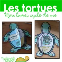 Aperçu - Matériel interactif - Cycle de vie de la tortue de mer - Mini livret - Page de couverture