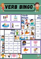 ดูตัวอย่าง - English Verbs Bingo - บิงโกคำกริยาภาษาอังกฤษ - เสื้อคลุม