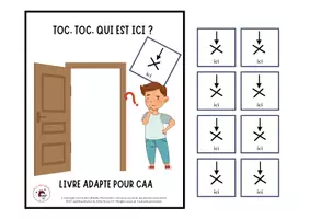 Aperçu - Feuilles d'exercices - "Les métiers" Livre Adapte CAA pour travailler le mot de base ICI - Page de couverture