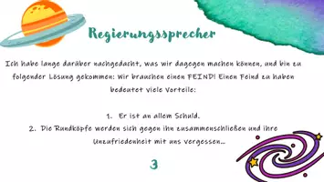 Vorschau - Präsentationen/Tafelbilder - Gedankenexperiment - Wir basteln uns ein Feindbild - Seite 3
