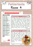 Vorschau - Arbeitsblätter - Deutsch - 24 Fehlertexte Klasse 4 (Teil 4) - Deckblatt