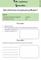 Aperçu - Expériences - GERMINATION - fiches d'expériences - Page 1