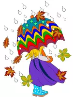 Vorschau - selbst erstellte Cliparts/Grafiken - Herbst Clip Arts Set 1 bunt und schwarzweiß - Deckblatt