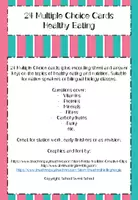 Vorschau - Arbeitsblätter - Multiple Choice Task Cards on Healthy Eating and Nutrition - Bilingual Biology - Biologie - Seite 1
