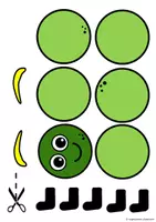 Vorschau - Mal- und Bastelvorlagen - Die kleine Raupe - Bastelvorlagen - Name adaptierbar - Seite 3