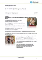 Vorschau - Arbeitsblätter - Körpersprache - Arbeitsblätter mit Lösungen - Deckblatt