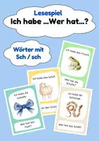 Vorschau - Spiele - Wörter mit Sch / sch - Lesespiel Ich habe ... Wer hat ...? - Deckblatt
