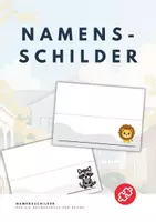 Vorschau - Mal- und Bastelvorlagen - Namensschilder für Grundschüler*innen & mehr - Deckblatt