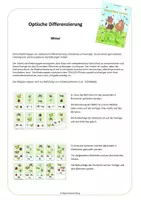 Vorschau - Stationenlernen - Klettmappen: Wiese (optische Differenzierung) - Seite 1
