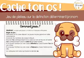 Aperçu - Jeux - Cache ton os - Distinguer pronom/déterminant - Page de couverture