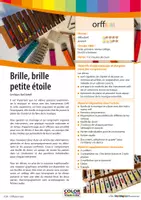 Aperçu - Préparation de séance / Séance complète - Brille, brille petite étoile - Kit pédagogique - accompagnement avec boomwhackers, soundbellows et instruments Orff - Page de couverture