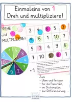 Vorschau - Unterrichtsreihen - Einmaleins von 1 - Dreh und multipliziere! - Deckblatt