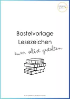 Vorschau - Mal- und Bastelvorlagen - Lesezeichen Bastelvorlage - Deckblatt