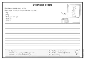 Vorschau - Arbeitsblätter - Describing People writing activity (Englisch) - Seite 3
