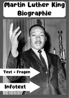 Vorschau - Arbeitsblätter - Martin Luther King Jr.: Biographie: Bürgerrechte, Gewaltlosigkeit - Deckblatt
