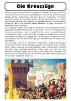 Vorschau - Arbeitsblätter - Kreuzzüge: Ursachen, Folgen und Bedeutung: Texte + Aufgaben - Seite 1