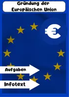Vorschau - Arbeitsblätter - Gründung Europäische Union Herausforderungen, Geschichte, Institutionen - Deckblatt