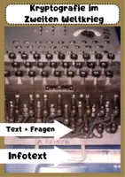 Vorschau - Arbeitsblätter - Kryptografie im Zweiten Weltkrieg: Enigma, Turing: 6 Fragen zum Text - Deckblatt