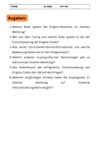 Vorschau - Arbeitsblätter - Kryptografie im Zweiten Weltkrieg: Enigma, Turing: 6 Fragen zum Text - Seite 2