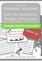 Vorschau - Fördermaterial/Inklusion - DaF / DaZ Englisch: Apache 207 Spezial: Fehlerteufel Lesekarten Doppelkonsonanten - Deckblatt
