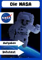Vorschau - Arbeitsblätter - NASA Geschichte Erfolge zukünftige Projekte: ISS, Mars Rover, Artemis - Deckblatt