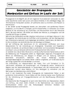 Vorschau - Text - Geschichte der Propaganda: Manipulation und Einfluss - Seite 1