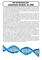 Vorschau - Arbeitsblätter - Entdeckung Doppelhelix Struktur DNA Watson Crick Genetik Biotechnologie - Seite 1