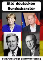 Vorschau - Merkblätter - Alle Deutschen Bundeskanzler Übersicht: Geschichte, Politik, Errungenschaften - Deckblatt