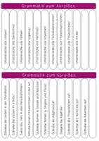 Vorschau - Arbeitsblätter - Grammatik - Aufgabenstreifen für Satzkarten / Klappsätze / Schüttelstreifen - Seite 3