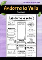 Vorschau - Arbeitsblätter - Andorra la Vella Steckbrief - Stadt in Andorra (Deutsch) - Deckblatt