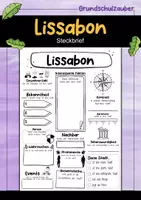 Vorschau - Arbeitsblätter - Lissabon Steckbrief - Stadt in Portugal (Deutsch) - Deckblatt