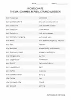 Vorschau - Arbeitsblätter - Sommer, Ferien & Reisen - DaF/DaZ A1-A2 Wortschatz - Bildkarten & Arbeitsblatt - Seite 2