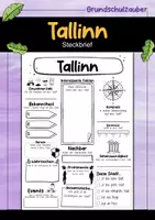 Vorschau - Arbeitsblätter - Tallinn Steckbrief - Stadt in Estland (Deutsch) - Deckblatt