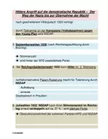 Vorschau - Arbeitsblätter - Nationalsozialismus: Der Weg der Nazis zur Macht (seit 1923) - Deckblatt