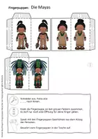 Vorschau - Mal- und Bastelvorlagen - Die Mayas - Fingerpuppen - Alltag in der Vergangenheit - Seite 2