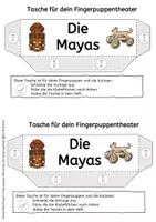 Vorschau - Mal- und Bastelvorlagen - Die Mayas - Fingerpuppen - Alltag in der Vergangenheit - Seite 3