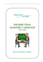 Vista previa - Refuerzo / NEE / Materiales de apoyo - EJEMPLO INFORME FINAL AL LECTOESCRITURA 2024 - Portada
