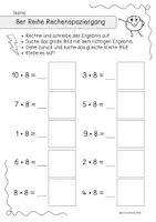 Vorschau - Arbeitsblätter - 8er Reihe Rechenspaziergang, kleines 1x1 - Seite 3