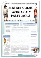 Vorschau - Unterrichtsreihen - Lachgas - Text der Woche (Sachtext) - Deckblatt