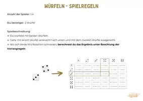 Vorschau - Spiele - Würfelspaß Rechenregeln Klasse 5/6 - Seite 3