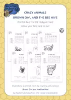 Vorschau - Spiele - Brown Owl and the Bee Hive - Crazy Animals Dice Game - Deckblatt