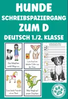 Vorschau - Spiele - Hunde Schreibspaziergang zum D/d Deutsch 1. Klasse 2. Klasse - Deckblatt