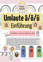 Vorschau - Stundenentwürfe - Einführung Umlaute ä ö ü - Märchen und Bildkarten - Deckblatt