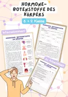 Vorschau - Arbeitsblätter - Hormone - Botenstoffe des Körper | Unterrichtsreihe Nervensystem, Biologie, 9./10. Klasse - Deckblatt
