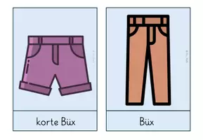 Vorschau - Bildkarten - Bild- und Wortkarten Kledaasch / Kleidung Niederdeutsch - Seite 1